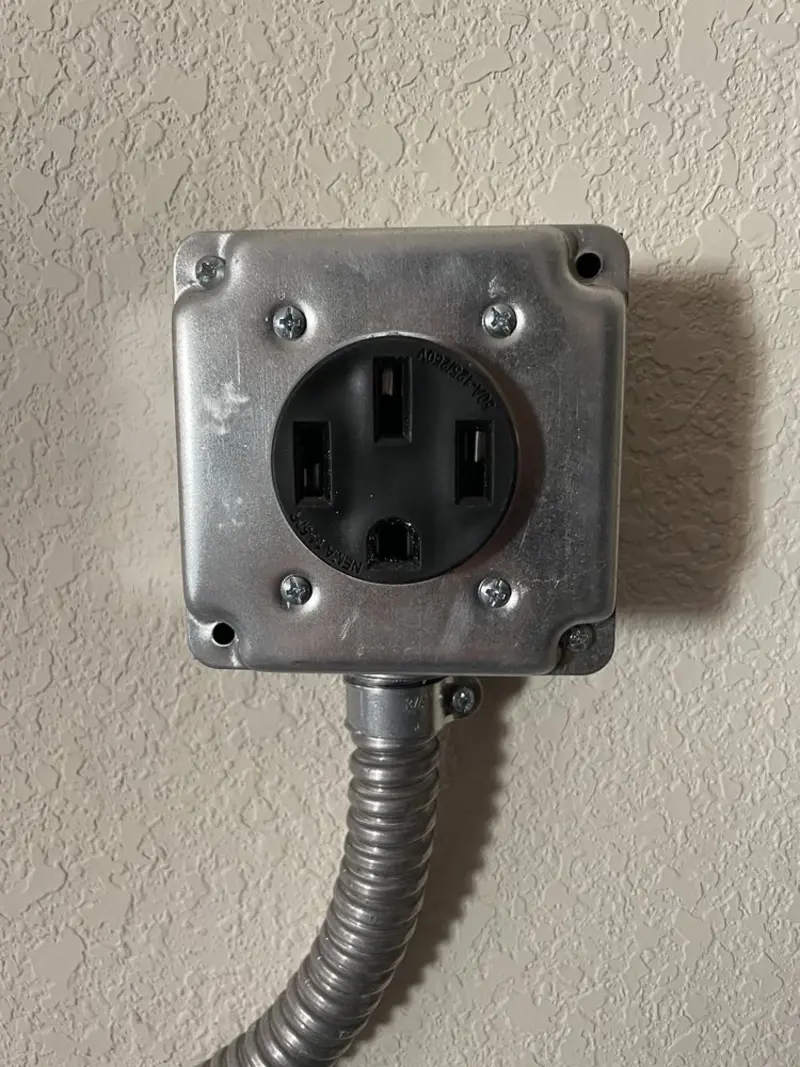 NEMA 14-50 outlet installed for Smart Home Electrical in Folcroft